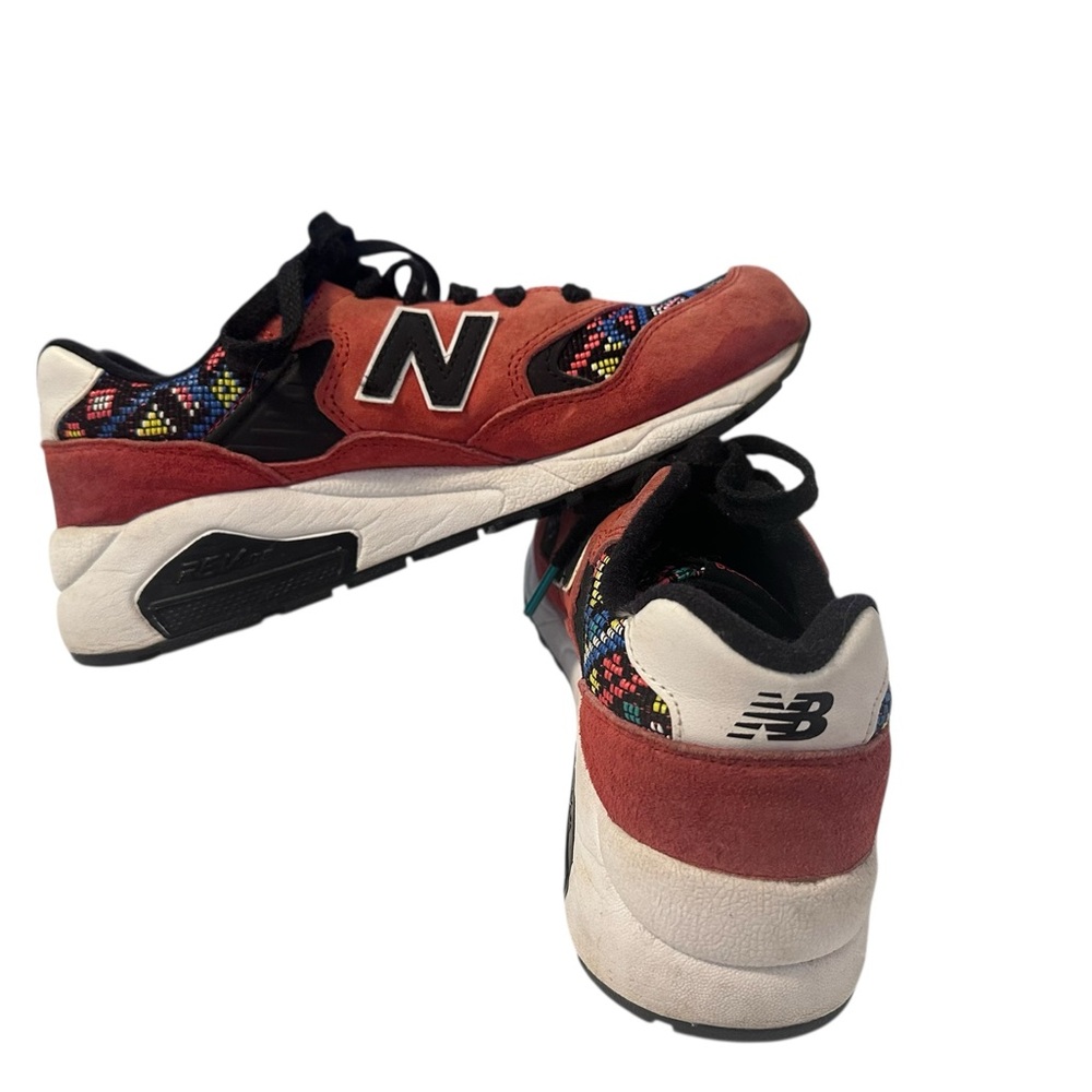 New Balance 580 Elite Women's Size 7 Considered Chaos Aztec Red School Preppy - Picture 4 of 5